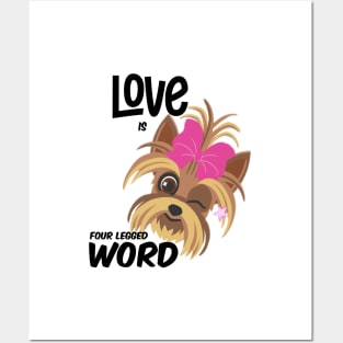 Love is four legged word  , Dogs welcome people tolerated , Dogs , Dogs lovers , National dog day , Dog Christmas day Posters and Art